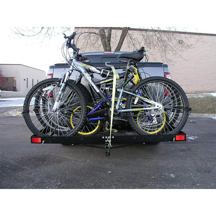 Tow tuff aluminum cargo carrier with bike discount rack